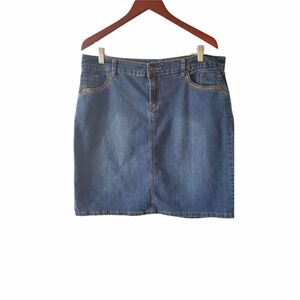 Avenue Denim Jean Skirt Size 14